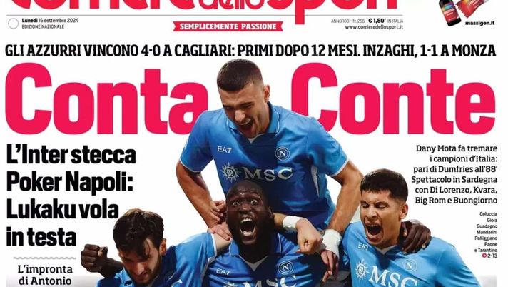 prima pagina corriere dello sport oggi