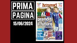 Prima pagina Tuttosport: Europei 2024. Italia prenditi il futuro