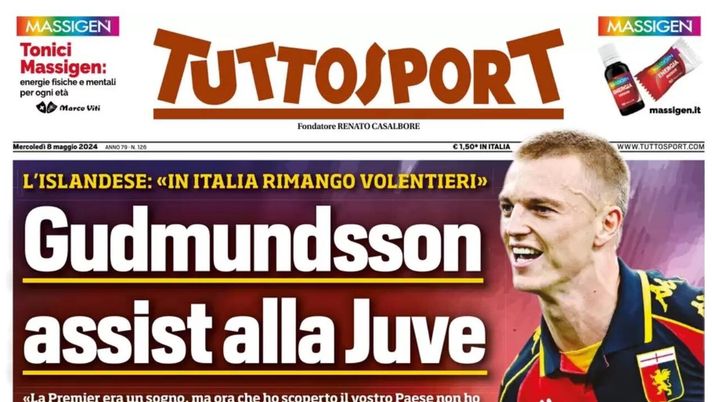prima pagina tuttosport oggi