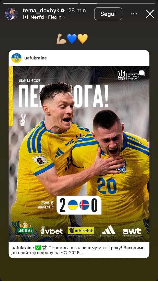 Ucraina batte l’Islanda e centra i playoff senza Dovbyk. Lui esulta sui social- immagine 2