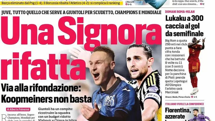 EDICOLA CDS – Lukaku a 300 a caccia del gol da semifinale - immagine 1