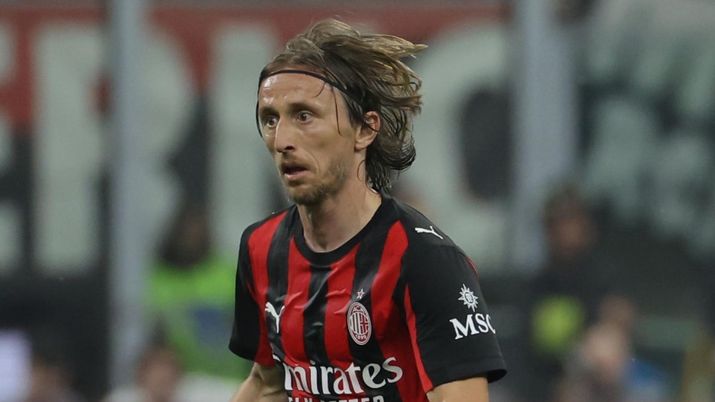 Luka Modric, centrocampista AC Milan, qui durante Milan-Juventus di Serie A