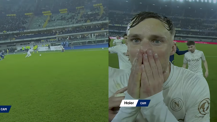 Suslov compie un'intervento al limite dell'espulsione in Verona-Napoli ai danni di Gutierrez: Colombo lo grazia, ma Beukema non ci sta. verona napoli