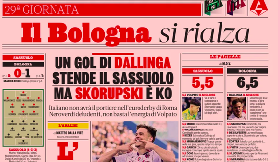 Il Bologna sbanca Reggio: le prime dei giornali- immagine 2