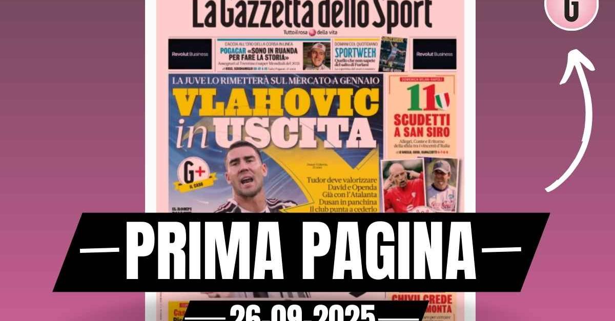 prima pagina gazzetta dello sport milan napoli torna allegri contro conte
