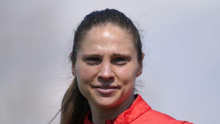 MILAN, ITALY - MARCH 25: Laura Giuliani of AC Milan Women in looks during an AC Milan Women training sessio at Vismara PUMA House of Football on March 25, 2025 in Milan, Italy. (Photo by Pier Marco Tacca/AC Milan via Getty Images) Milan Femminile, Giuliani festeggia le 100 presenze a Milanello - immagine 1