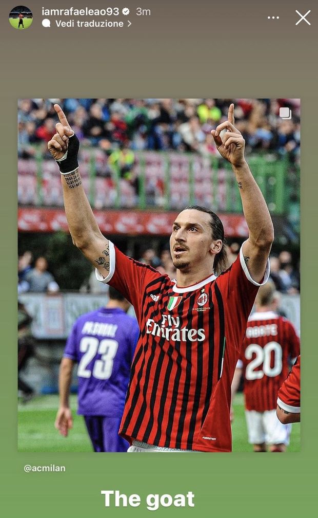 AC Milan Leao Ibrahimovic social