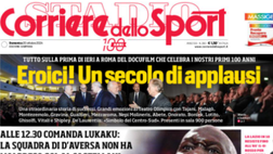 PRIMA PAGINA CORRIERE DELLO SPORT OGGI: “A pranzo con Rom”