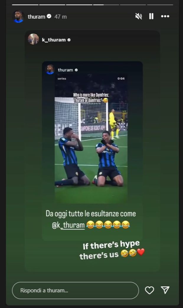 Segna Dumfries, Thuram tagga il fratello Khéphren: “Da adesso in poi…”- immagine 4