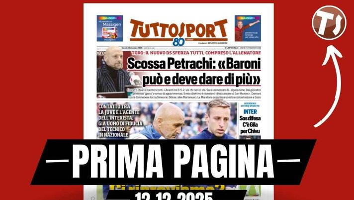 Prima pagina Tuttosport: tra Serie A e calciomercato