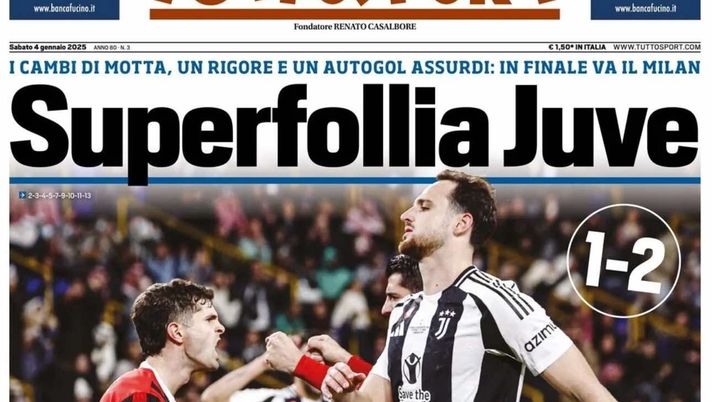 prima pagina tuttosport oggi