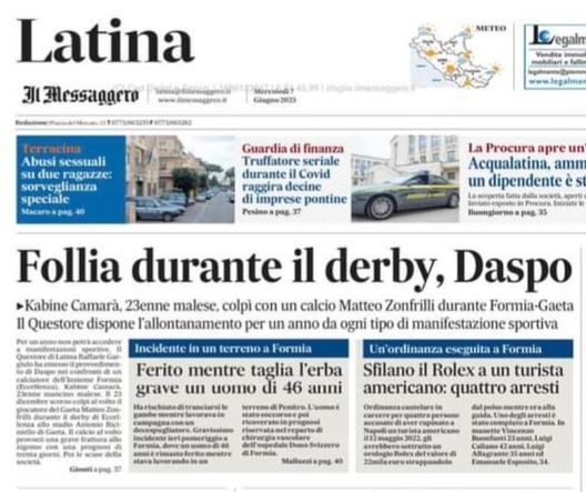 Derby Gaeta-Formia, calcio in faccia all’avversario: DASPO di un anno- immagine 2