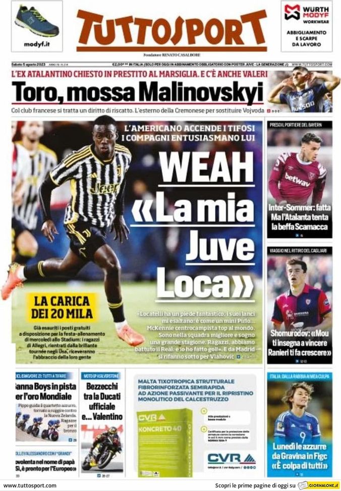 EDICOLA TS – Inter, fatta Sommer. Ma l’Atalanta tenta la beffa Scamacca - immagine 1