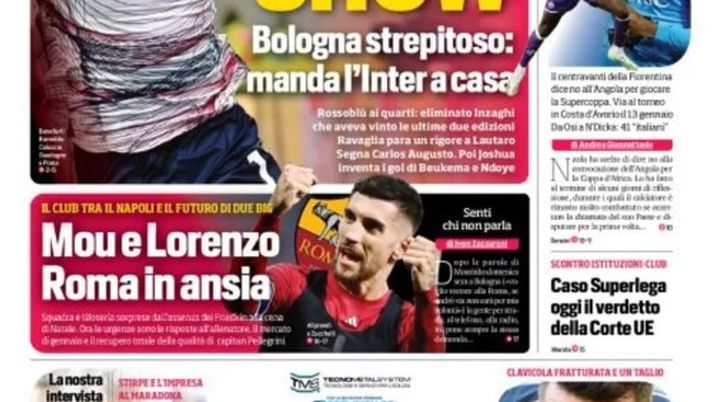 EDICOLA / CdS: Motta show. Bologna strepitoso manda Inter a casa - immagine 1