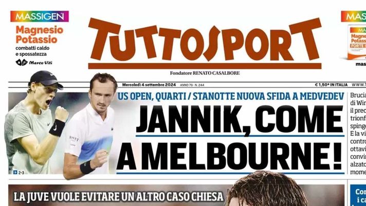 prima pagina tuttosport oggi