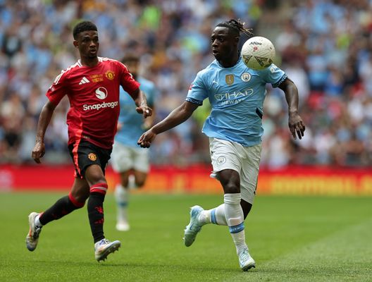 Doku con la maglia del Manchester City. (Photo by David Rogers/Getty Images) Manchester Derby in Community Shield