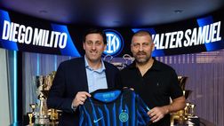 Milito e Samuel nella sede dell’Inter. Il video messaggio di Diego ai tifosi