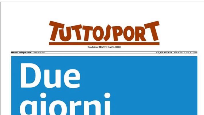 prima pagina tuttosport oggi