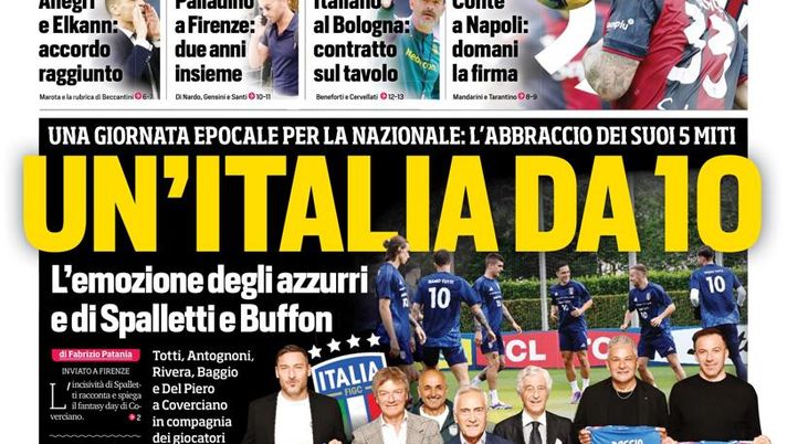 EDICOLA / CdS: Un’Italia da 10. Juve, intrigo Calafiori e accordo con Allegri - immagine 1
