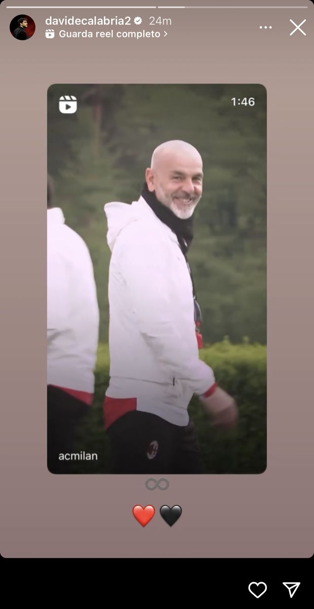 Davide Calabria, Stefano Pioli AC Milan