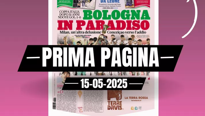 Prima pagina Gazzetta dello Sport: 'Bologna in Paradiso'