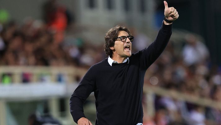 FLORENCE, ITALY - MAY 22: Head coach Paolo Vanoli manager of ACF Fiorentina reacts during the Serie A match between ACF Fiorentina and Atalanta BC at Artemio Franchi on May 22, 2026 in Florence, Italy. (Photo by Gabriele Maltinti/Getty Images) Vanoli