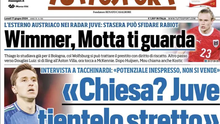 EDICOLA TS – Tacchinardi: “Chiesa? Juve, tientelo stretto”. Eriksen, quel tuffo al cuore - immagine 1