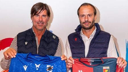 Andrea Sottil (Sampdoria) e Alberto Gilardino (Genoa)