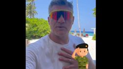 Problema di salute per Vieri alle Maldive e vacanze finite: “Fischio a un polmone”