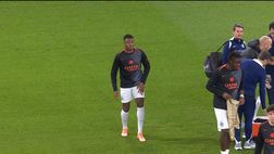 Sky – Inter, momento di preoccupazione nel riscaldamento per Dumfries: cos’è successo