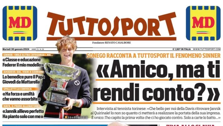 prima pagina tuttosport oggi