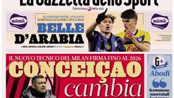 PRIMA PAGINA GAZZETTA DELLO SPORT OGGI: “Conceicao cambia tutto”
