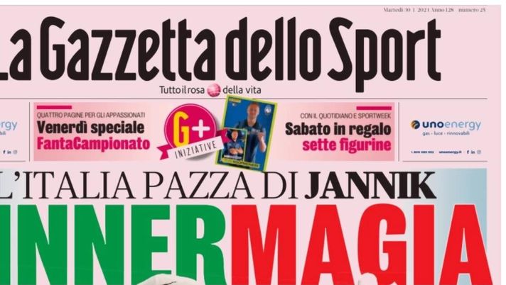 prima pagina gazzetta dello sport oggi