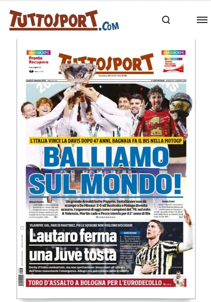 EDICOLA / TS: Lautaro ferma una Juve tosta - immagine 1