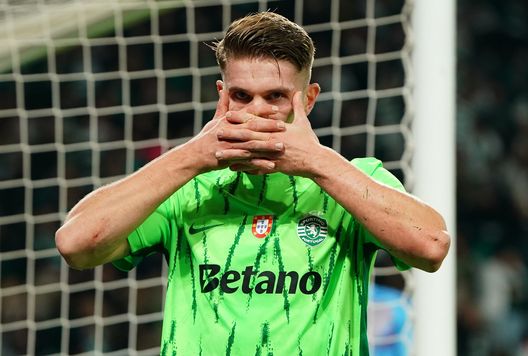 Viktor Gyokeres celebra la sua rete all'Amarante. (Photo by Gualter Fatia/Getty Images) Gyokeres – Arsenal, affare ancora bloccato e il padre del giocatore scoppia in lacrime- immagine 2