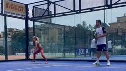 VIDEO / Michela Persico e Daniele Rugani alla prova col padel: il risultato