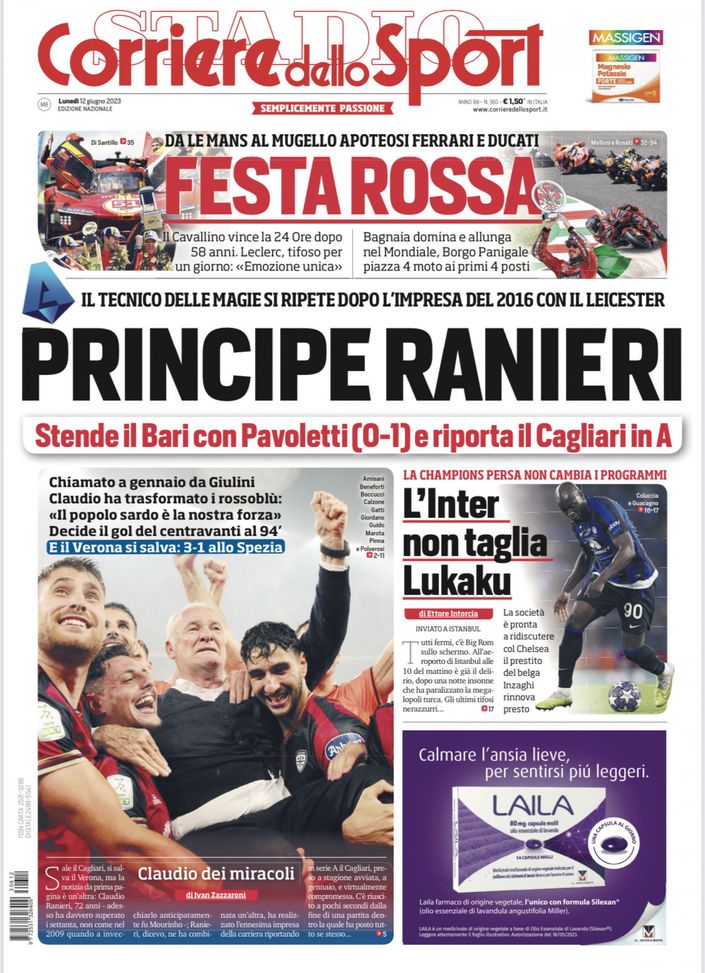 EDICOLA CDS – L’Inter non taglia Lukaku: la Champions persa non cambia i programmi - immagine 1
