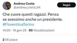 Fiorentina-Toro 1-1, le reazioni social: “Gran cuore, avessimo un presidente…”