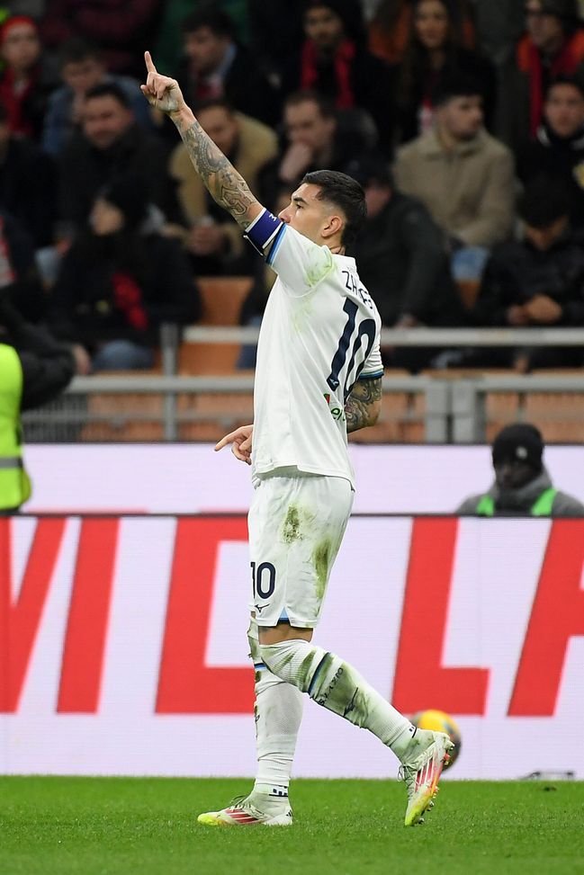 Mattia Zaccagni esulta dopo aver portato la Lazio in vantaggio. (Foto di Marco Rosi - SS Lazio/Getty Images) Inter-Lazio, sfida tra grandissimi obbligati a vincere: ecco il pronostico di DDD- immagine 3