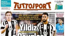 PRIMA PAGINA TUTTOSPORT OGGI: “Yildiz e Douglas per la svolta anti-Conte”