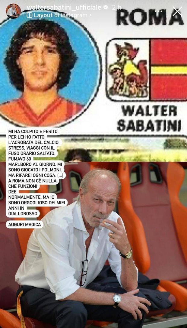 Roma, gli auguri di Sabatini: ”Per lei mi sono giocato i polmoni, ma rifarei tutto”- immagine 2