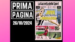 Prima pagina Gazzetta dello Sport: rinviata Bologna-Milan, una furia del Diavolo
