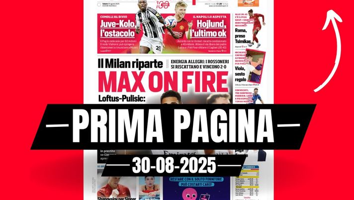 Prima pagina Corriere dello Sport: “Il Milan riparte. Max on fire” - immagine 1