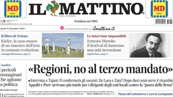 LA PRIMA PAGINA DE IL MATTINO di oggi 11 dicembre 2023