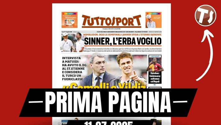 Prima Pagina Tuttosport 11 luglio