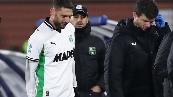 Sassuolo, Berardi si fa male contro il Como: a rischio la sfida col Milan