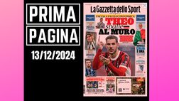 Prima pagina Gazzetta dello Sport: Theo Hernandez spalle al muro