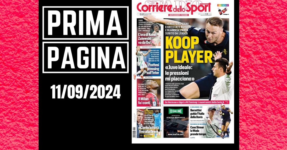 Prima pagina Corriere dello Sport: “Il Milan fa i conti”