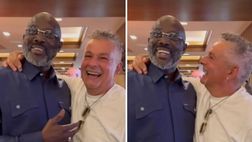 Ex Milan, incontro a New York tra Weah e Baggio: abbracci e risate | VIDEO