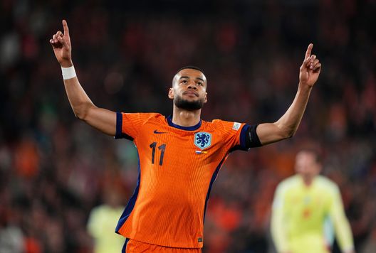 Cody Gakpo esulta dopo aver segnato il gol del momentaneo pareggio nel corso della sfida di UEFA Nations League tra Olanda e Spagna (Foto di Alex Bierens de Haan/ Getty Images) Olanda, Koeman: “All’andata siamo stati superiori, vogliamo ripeterci domani”- immagine 3